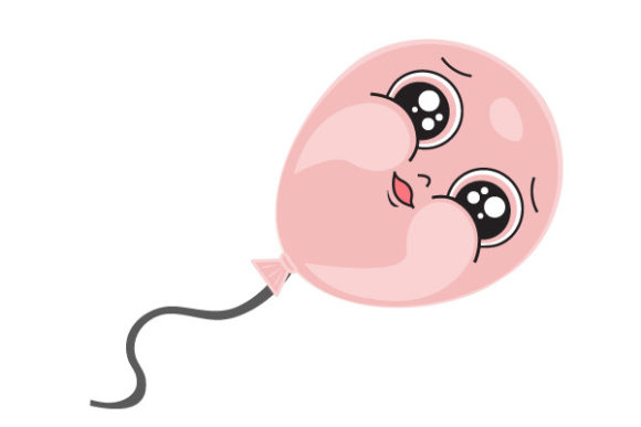 Elevate Designs with a Pink Balloon Character