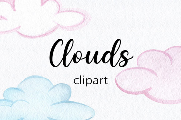 Elevate Your Designs with Premium Watercolor Clouds Clipart