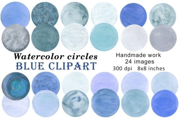 Elevate Your Designs with Versatile Watercolor Clipart Circles Blue Spot PNG