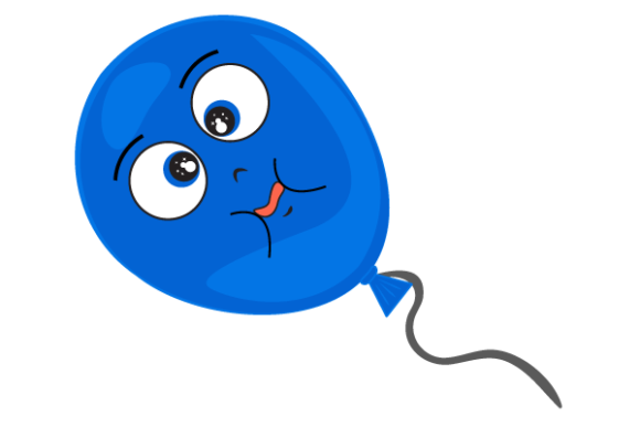 Elevating Brand Personality with the Blue Balloon with Talking Cartoon Face