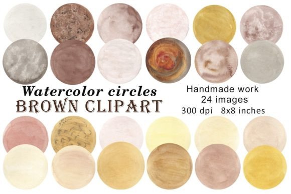 Elevating Design Projects with Hand-Painted Watercolor Circle Clipart