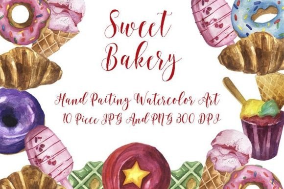 Exploring the Artistic Value of Watercolor Pastry Icecream Donut Clipart