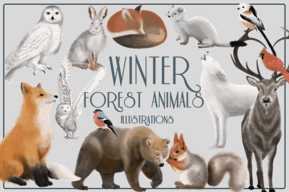 Unlocking Creativity with a Premium Winter Forest Animals Clipart Collection