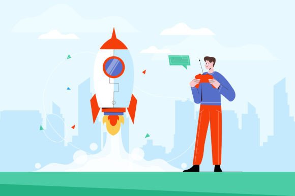 Unlocking Visual Potential: The Power of Modern Rocket Launch Vector Illustrations